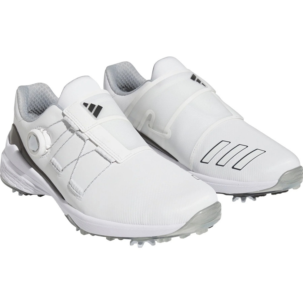 Adidas Men's ZG23 BOA Golf Shoes - White/Black/Silver - Maple Hill